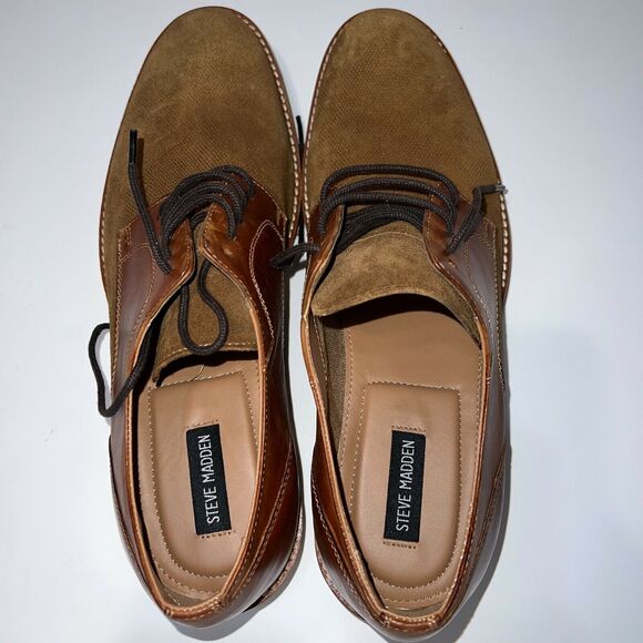 KAAN Steve Madden Mens Cognac Brown Oxford Casual Dress Shoes Size 13 D NEW main image 4